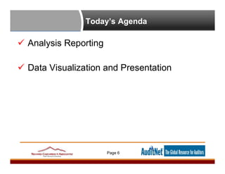 Data analytics for auditors Using the Analysis | PDF