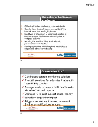Data Analytics for Auditors Analysis and Monitoring | PDF