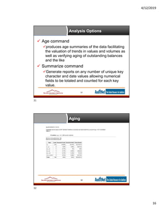 Data Analytics for Auditors Data Analytics Software | PDF