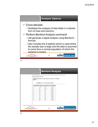 Data Analytics for Auditors Data Analytics Software | PDF