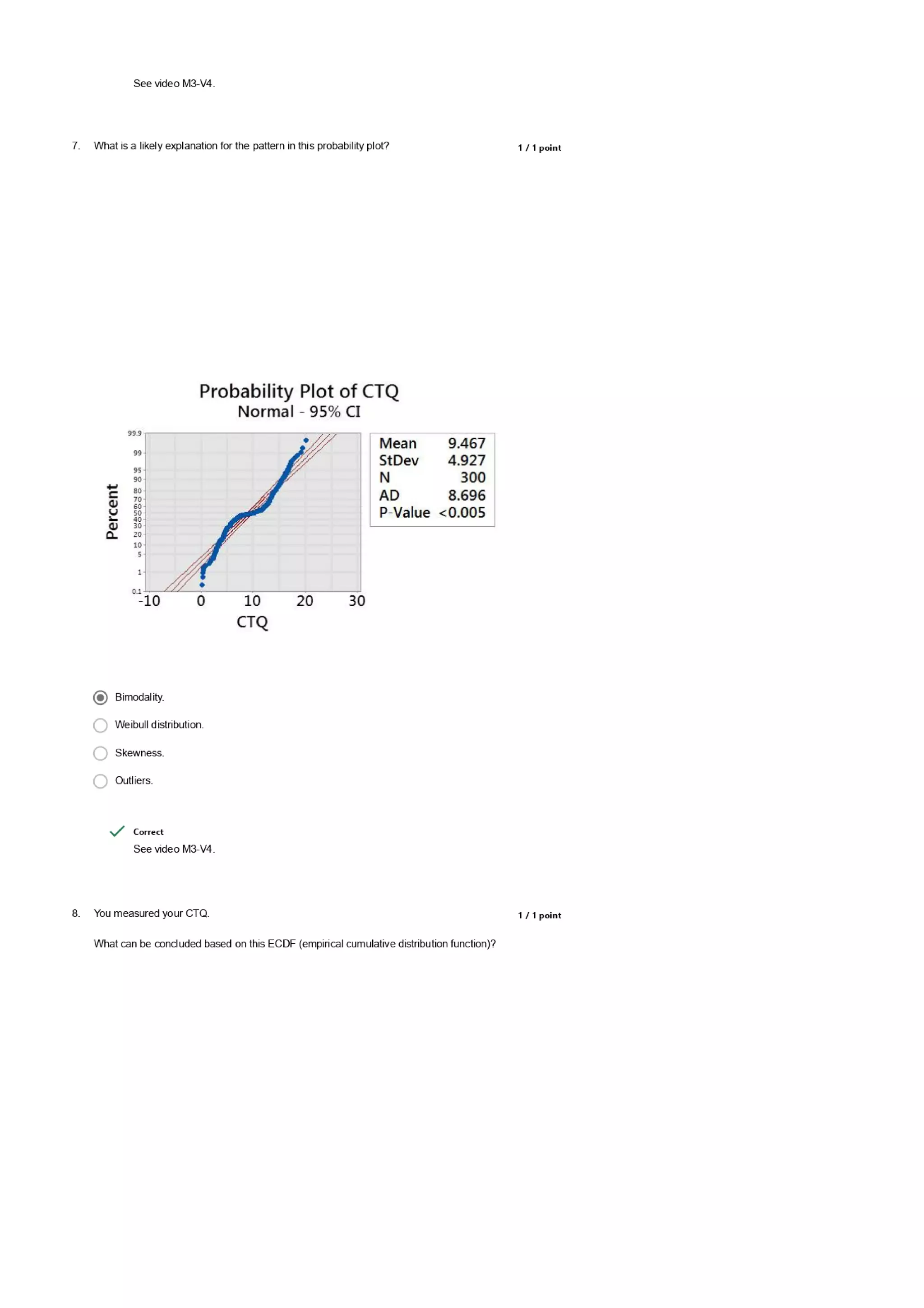 Data Analytics for Lean Six Sigma Questions and Answers