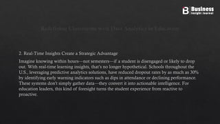 Redefining Classrooms with Data Analytics in Education | PPT