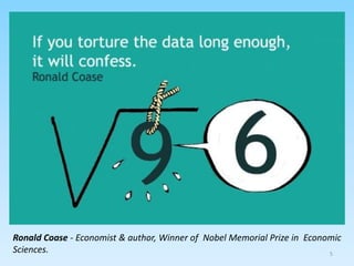 5
Ronald Coase - Economist & author, Winner of Nobel Memorial Prize in Economic
Sciences.
 