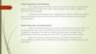 introduction to data science - module 4: data model... Introduction of Data Science and Data Analytics | PPTX