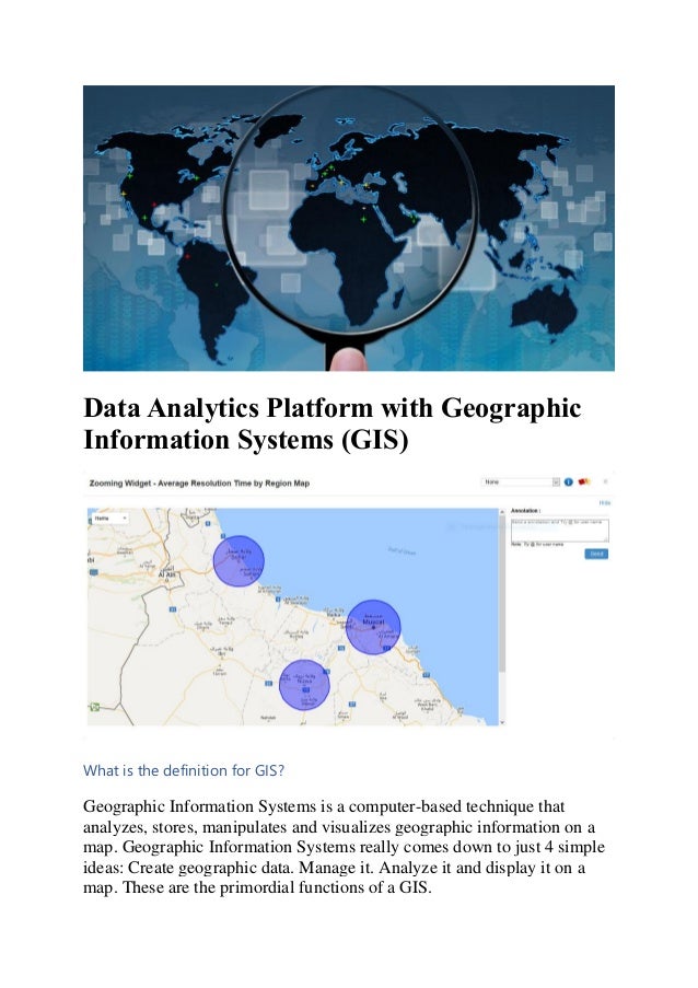 data analytics platform with geographic information geographic preference definition