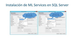 Instalación de ML Services en SQL Server
Servicios de
SQL Server MLServicios de
SQL Server R
 