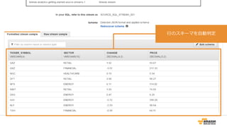 行のスキーマを自動判定
 