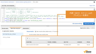 内部（出力）ストリームの
プレビューを表示
 