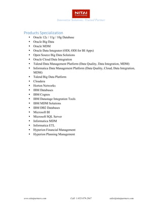 Data & analytics Solutions from Nitai Partners Inc | PDF