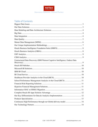 Data & analytics Solutions from Nitai Partners Inc | PDF