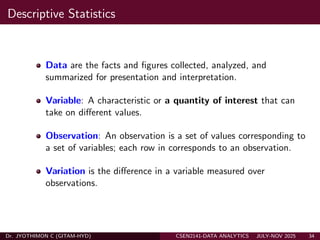 Data Analytics Descriptive, Predictive, Prescriptive Part A | PDF