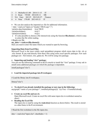 Data Analytics Using R Programming Important Questions Comprehensive Introduction to R Programming for Data Analytics and ...