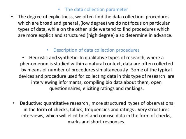 data and data collection