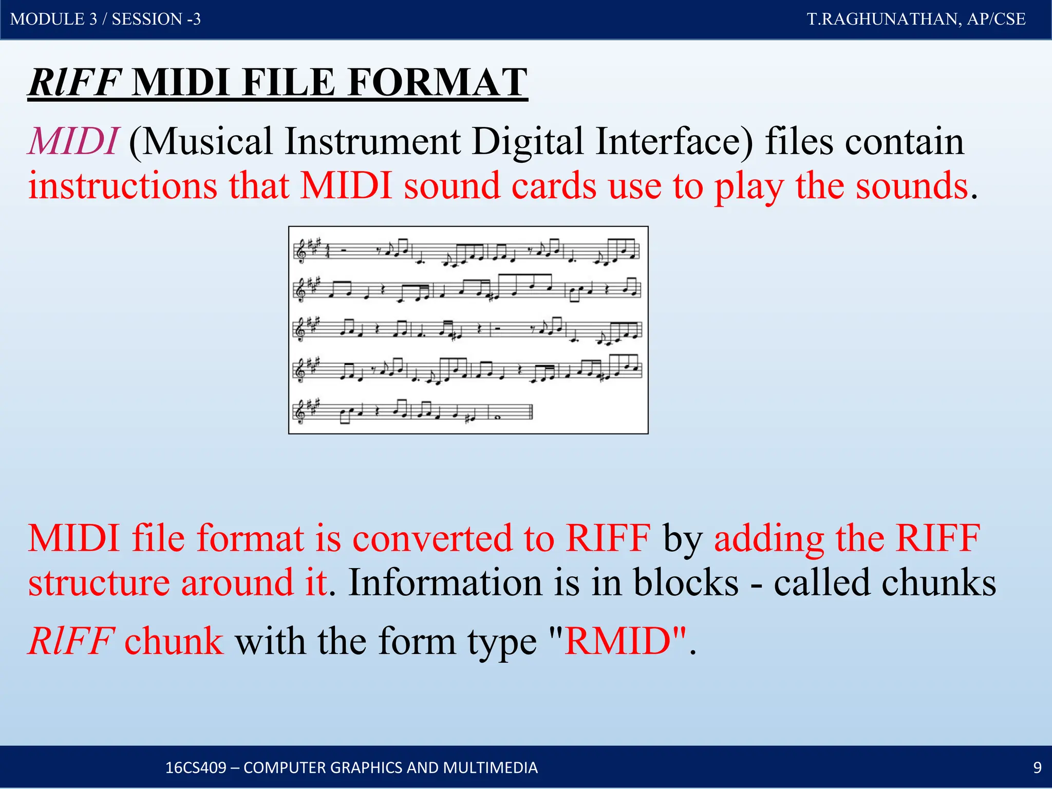 Multimedia data and file format standards ppt
