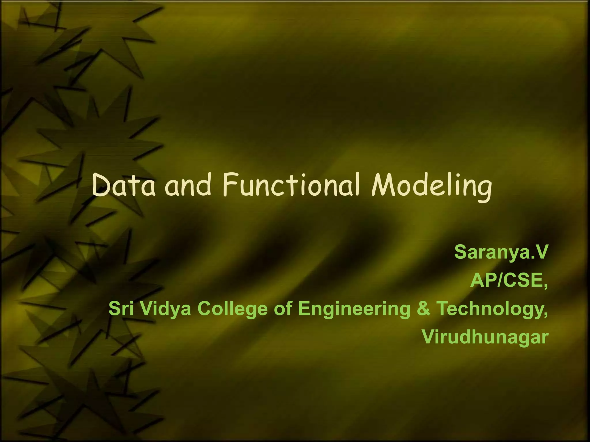 Data and functional modeling | PPT