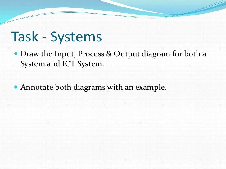 Data and Information - Input, Process and Output