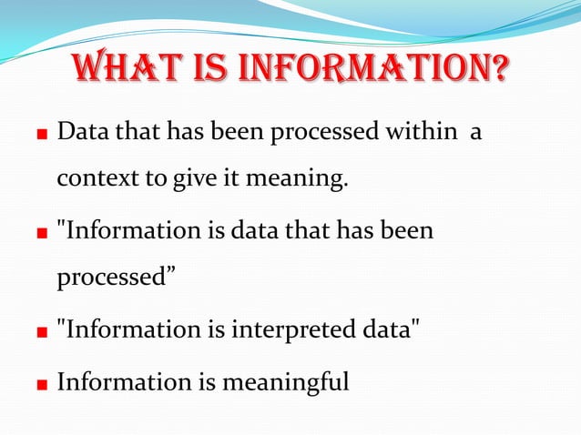 Data and information | PPTX