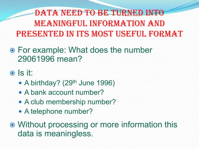 Data and information | PPTX