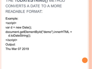 Data and time | PPTX | Web Development | Internet