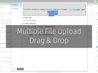 Multiple File Upload
Drag & Drop
 