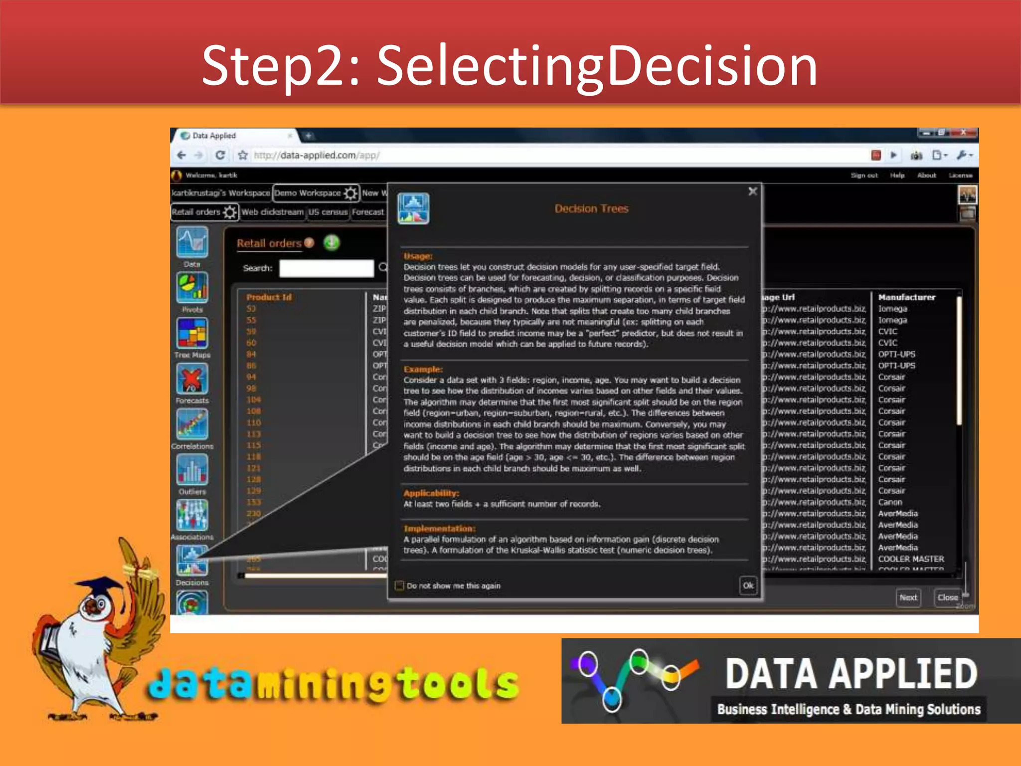Step2: SelectingDecision