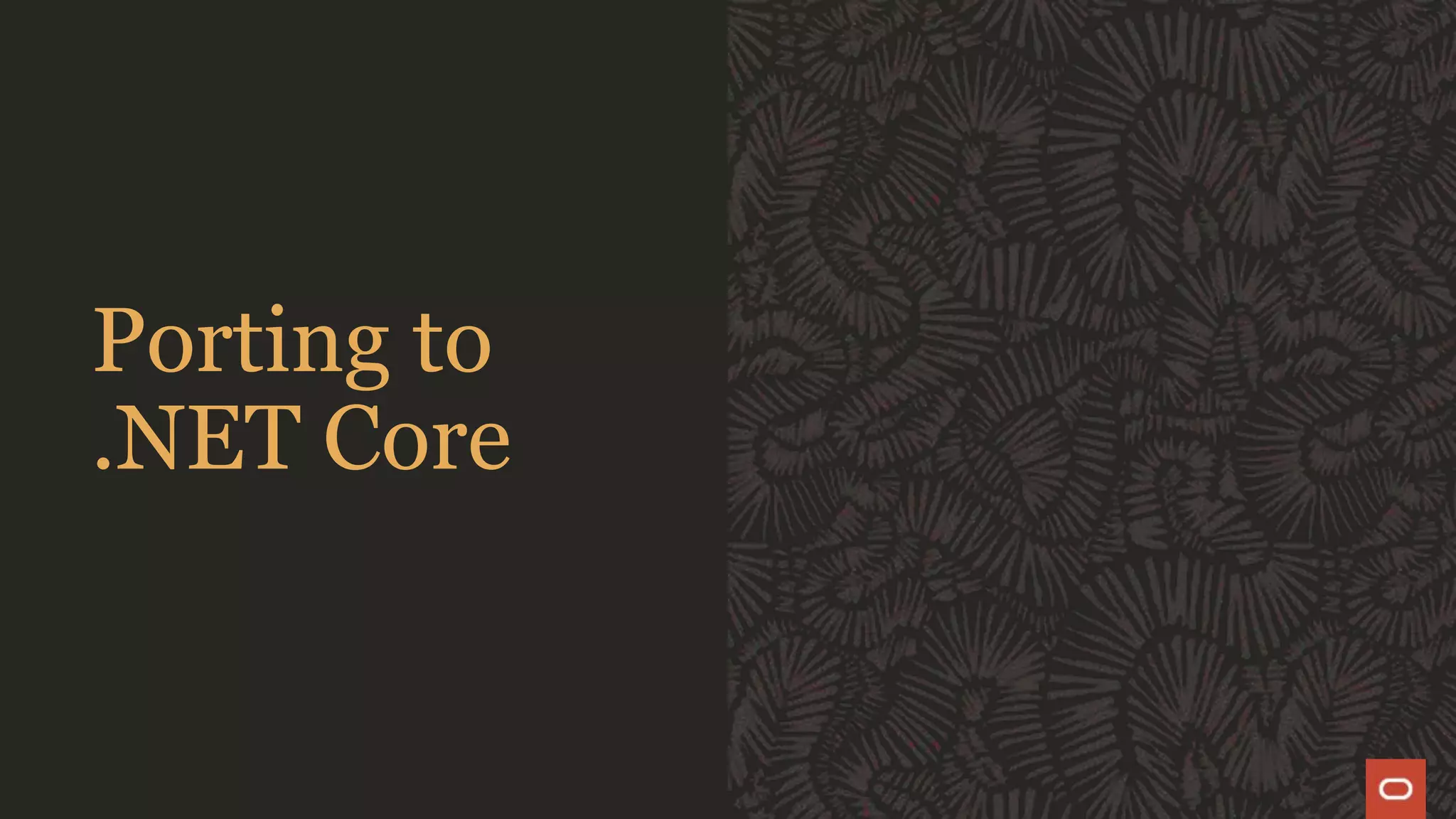 Porting to .NET Core 