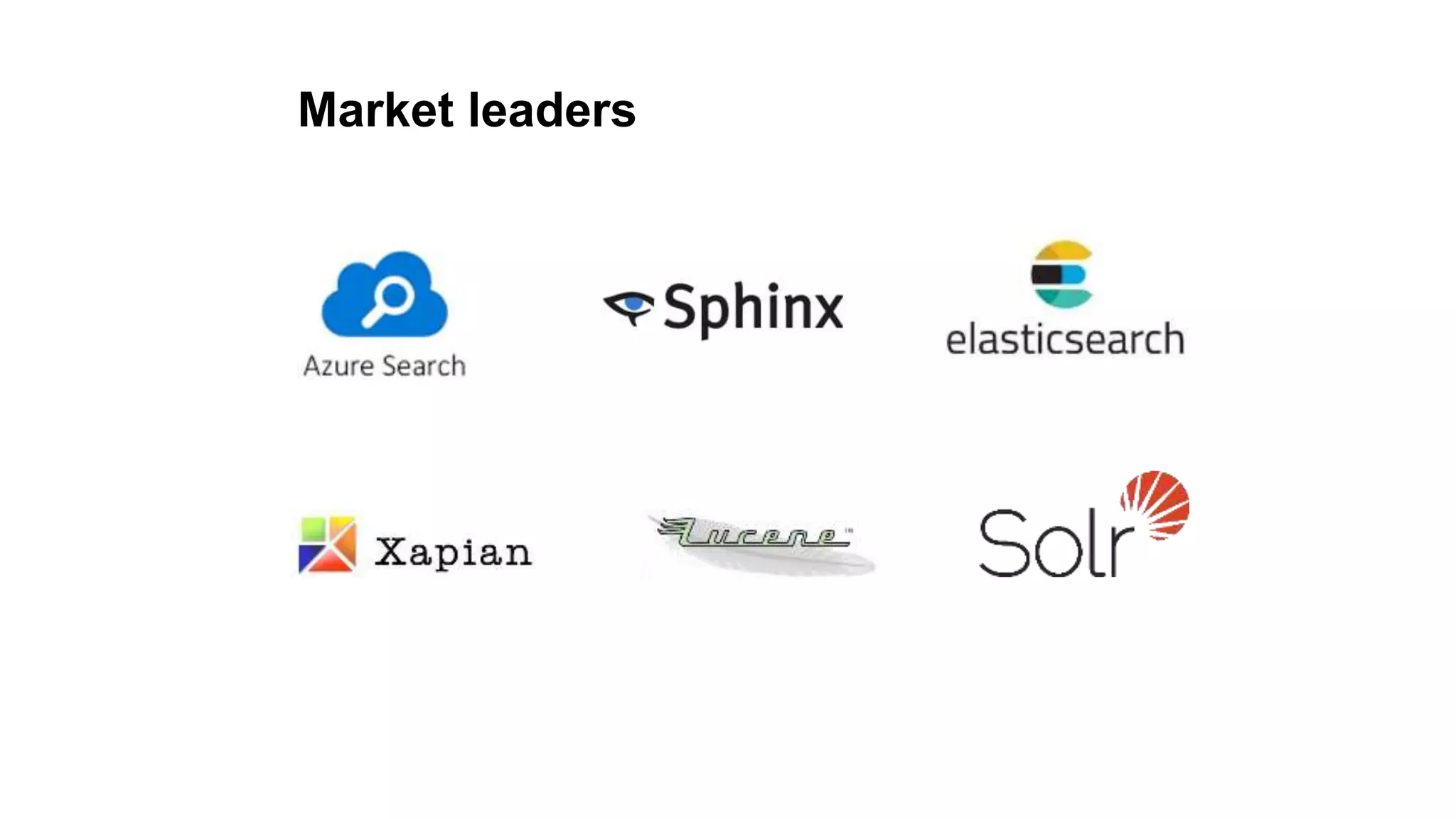 Market leaders
 