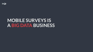 MOBILE SURVEYS IS
A BIG DATA BUSINESS
 