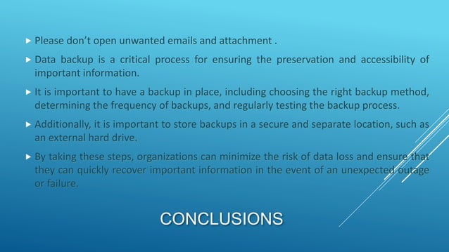 Data backup and recovery process | PPT