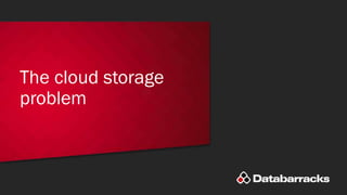 The cloud storage
problem

 