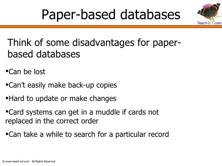 What are the advantages and disadvantages of using a database?