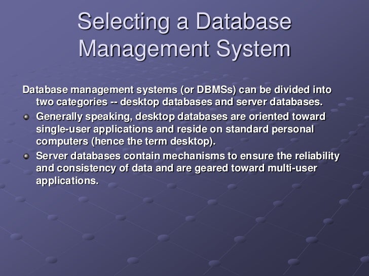 Fundamentals of Database Design