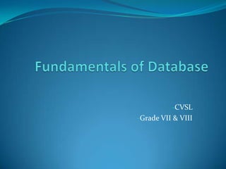 -CVSL
-Grade VII & VIII
 