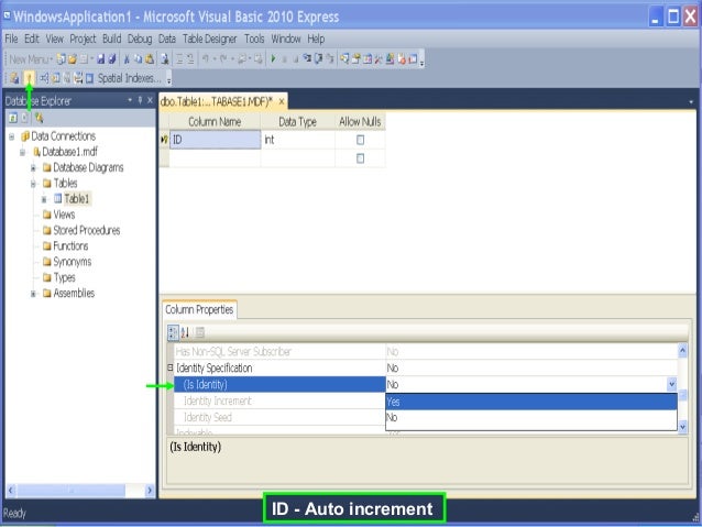 Database on VB 2010