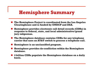 Hemisphere Project Hemisphere Database | PDF