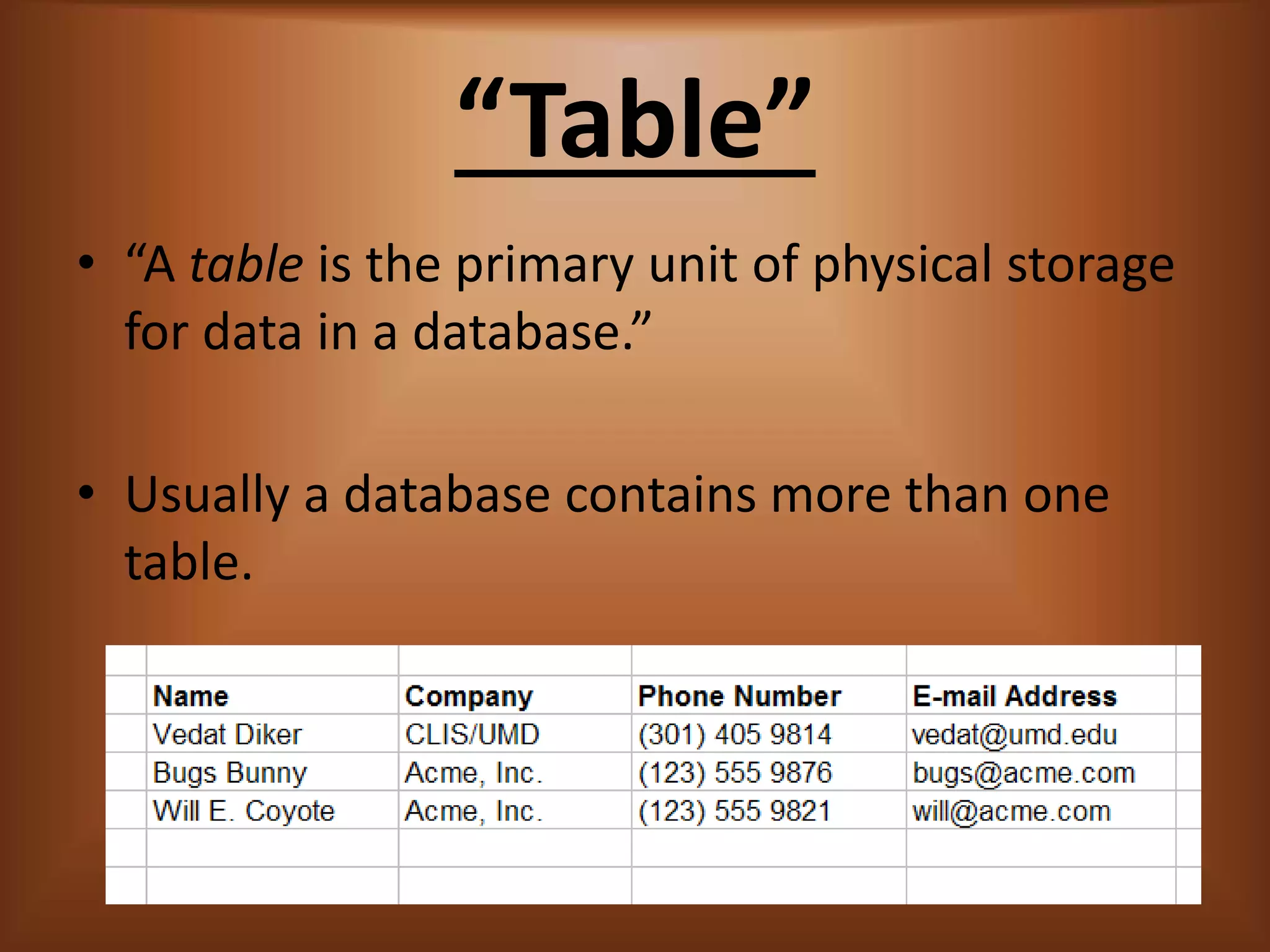 Data base | PPT