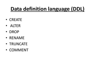 Data base | PPT