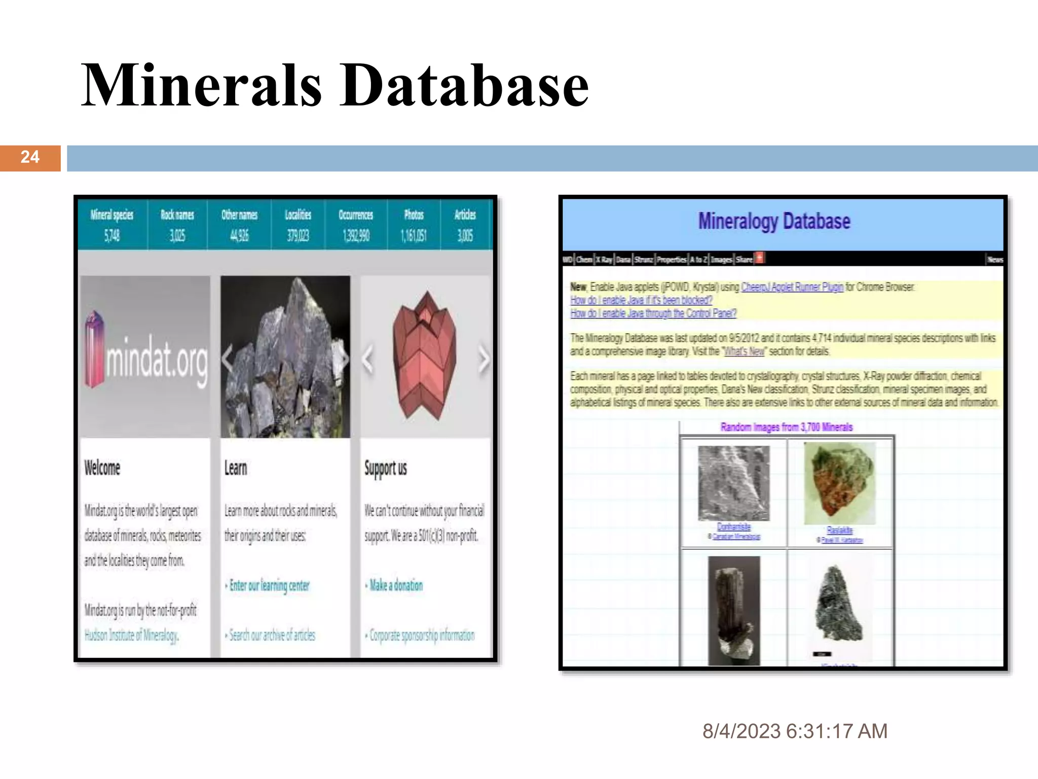 Minerals Database
8/4/2023 6:31:17 AM
24
 