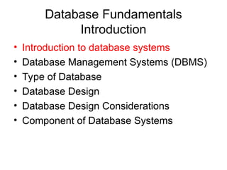 Intro Duction of Database and its fundamentals .ppt