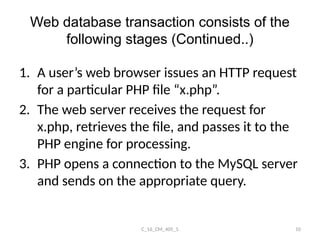 Database connectivity in php using mysql predefined functions | PPTX