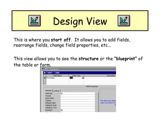 Design Field View Database | PPT