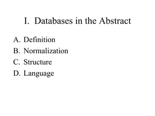 Abstract Database Database driven web pages | PPT