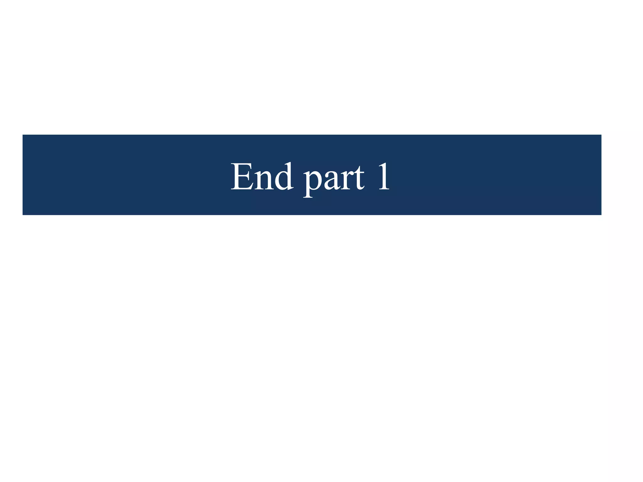 End part 1 