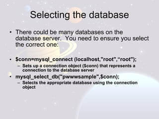 Database presentation | PPT