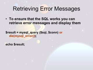 Database presentation | PPT