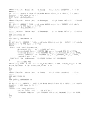 Database script | PDF