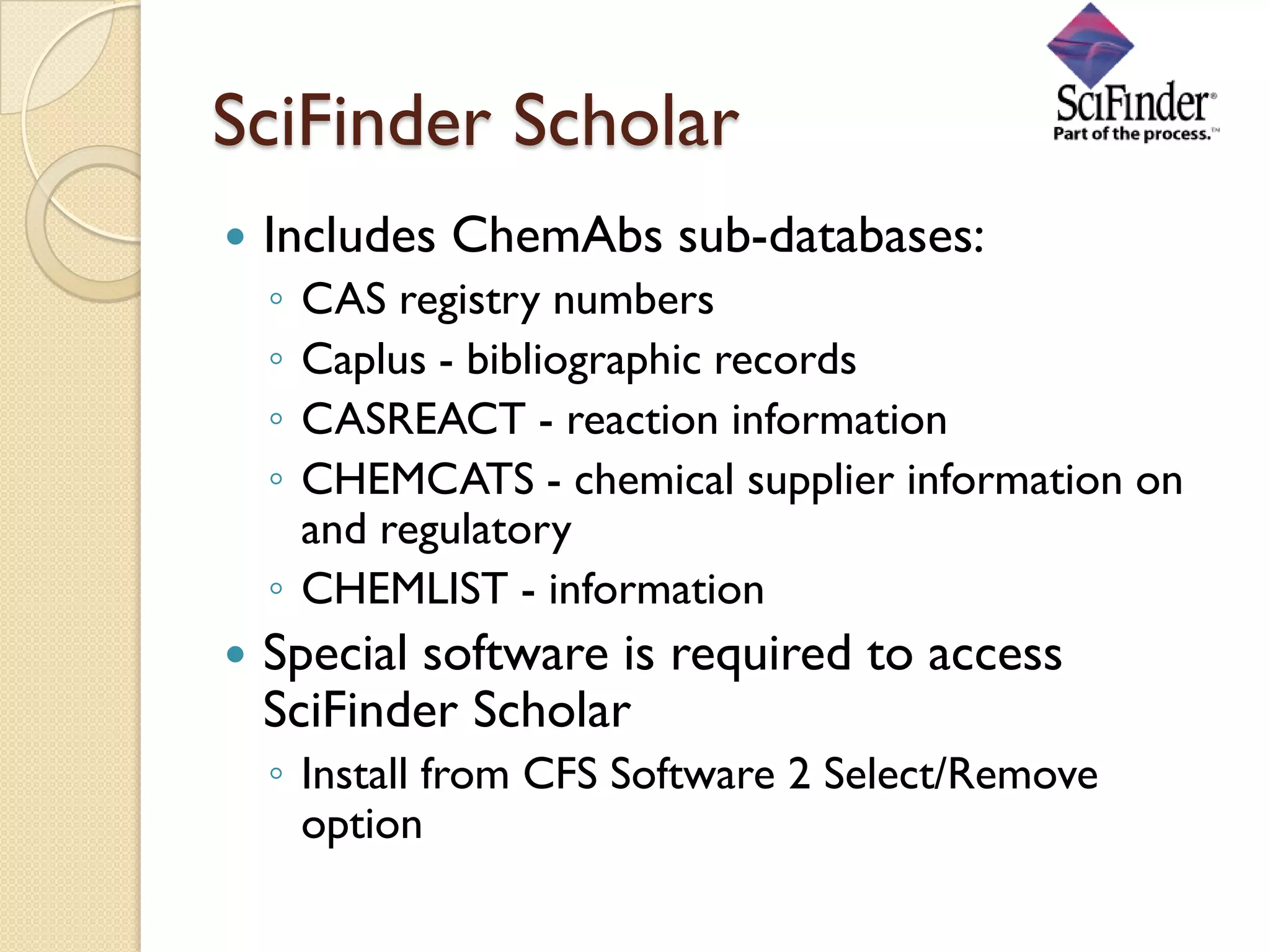 Information Resoruces For Chemists Nov08