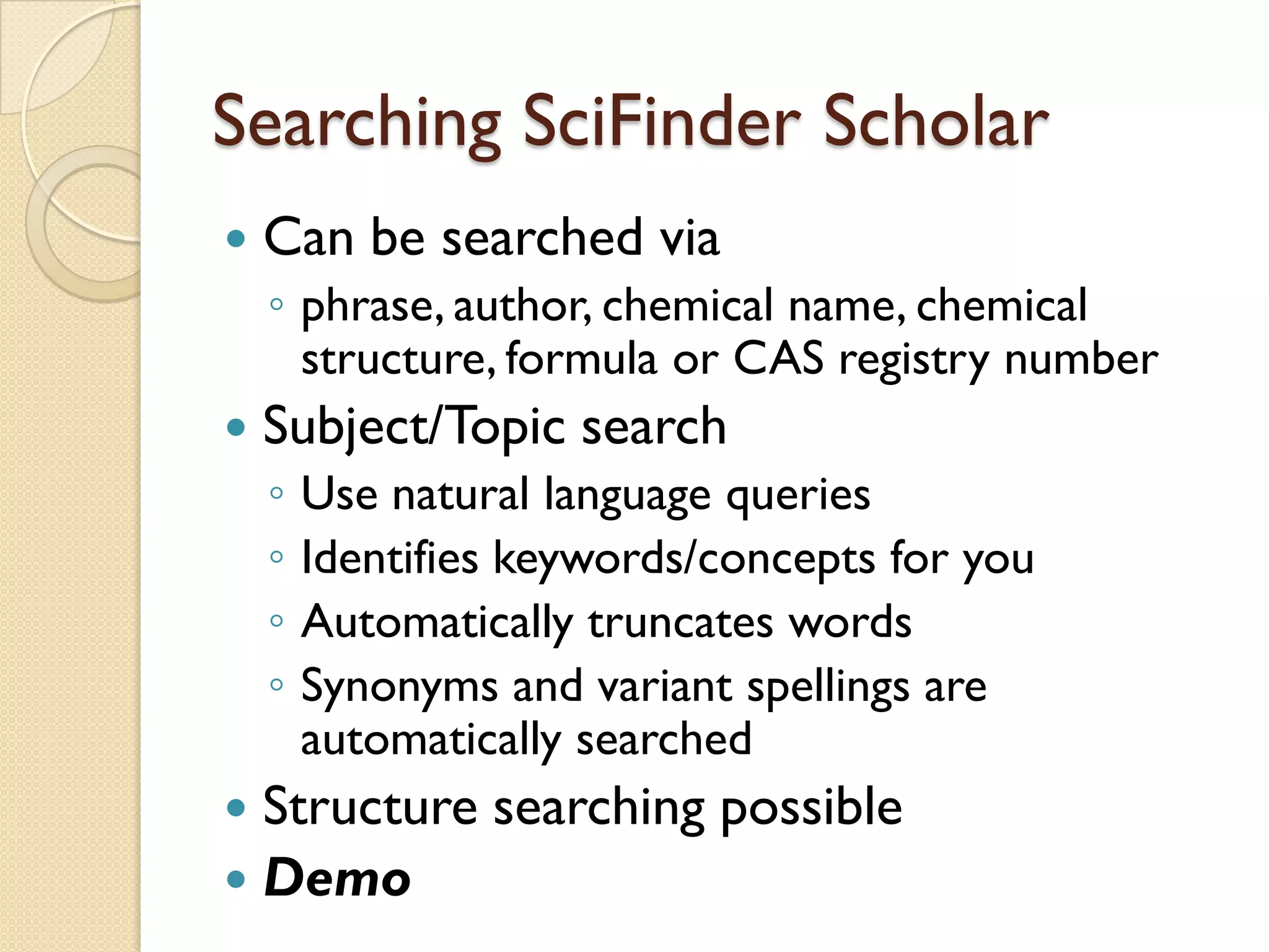 Information Resoruces For Chemists Nov08