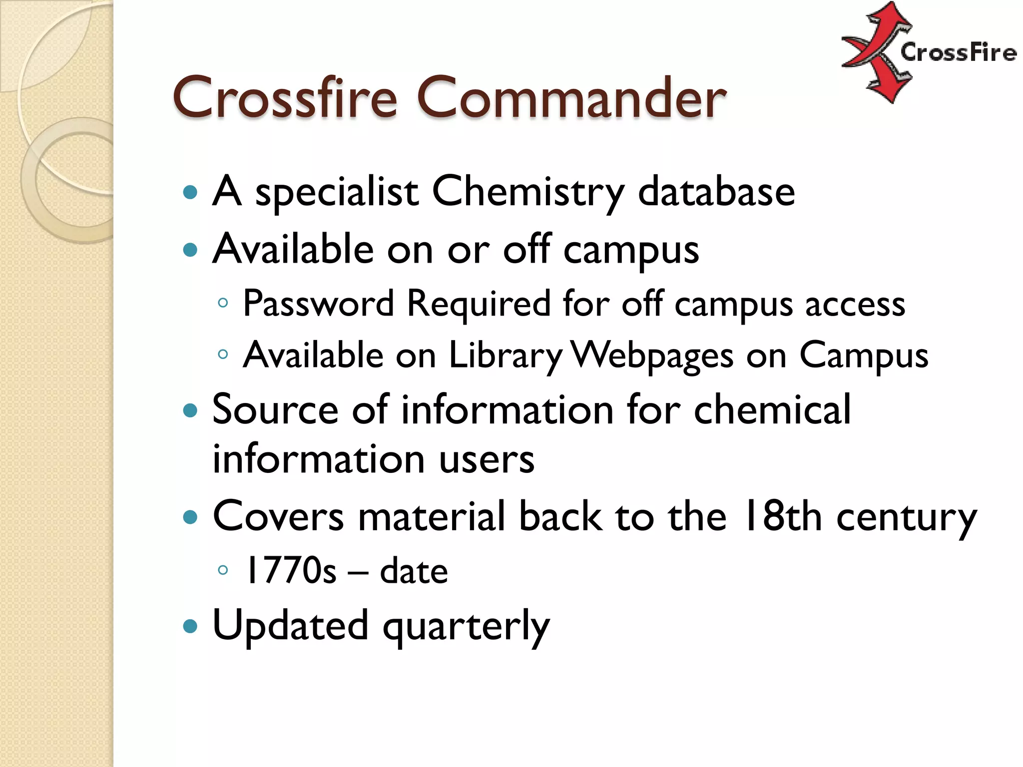 Information Resoruces For Chemists Nov08