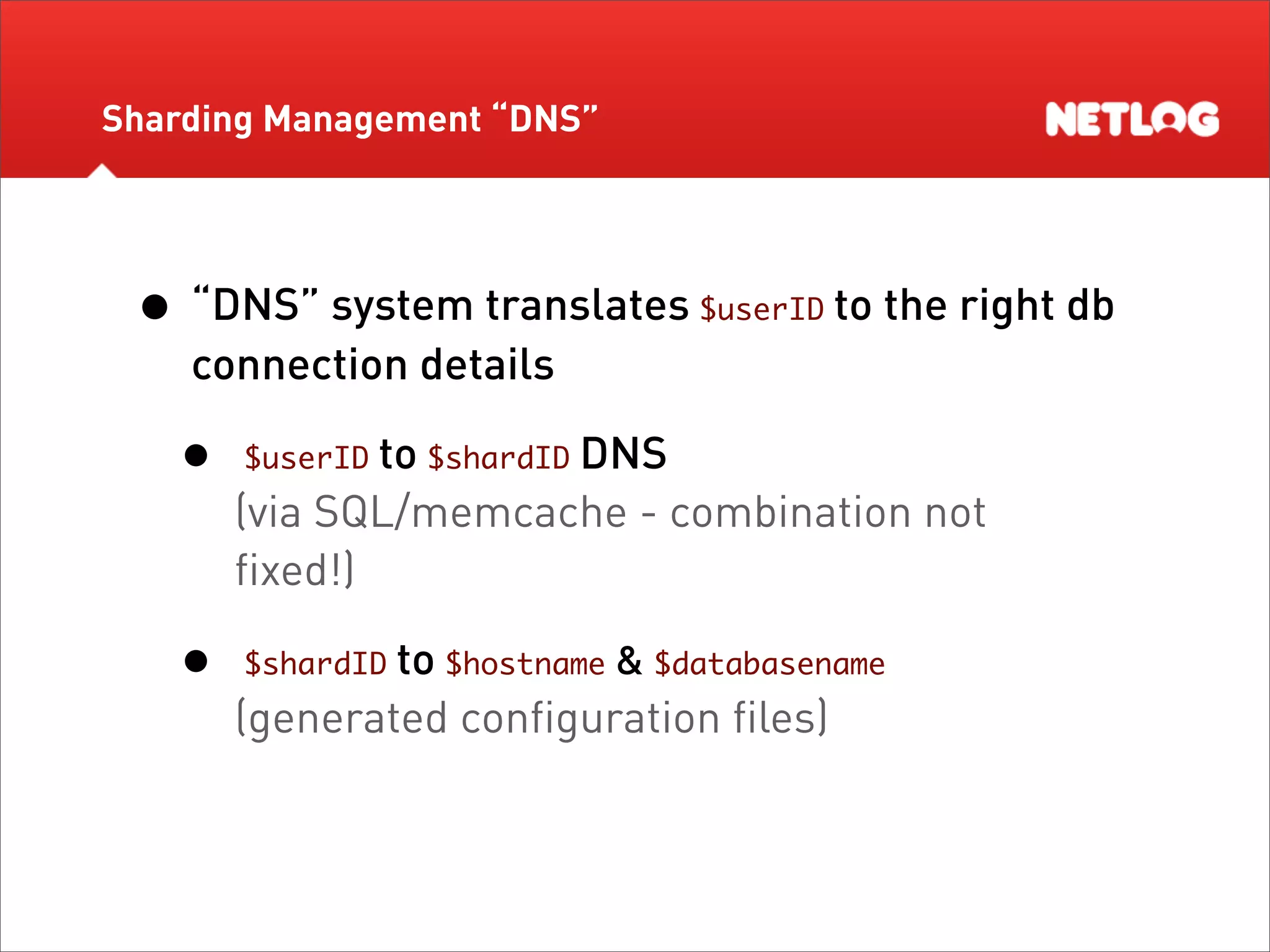 Database Sharding at Netlog